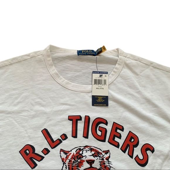 Polo Ralph Lauren Men's White RL Tigers Graphic Crew-Neck T-Shirt NWT - Picture 5 of 6